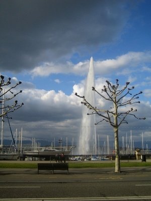 Wegen der Fontäne in Genf wurden wir sehr nass. (anon.)