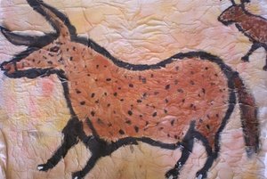 Steinzeitliche Höhlenmalerei | Mischtechnik