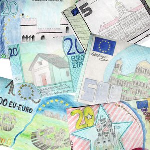 EU-Banknoten | Farbstifte