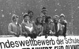 Nach dem 5. Platz im Vorjahr schafften es die Skilanglaufmädchen 1976 erstmals aufs Treppchen: 3. Platz beim Bundesfinale in Ruhpolding.