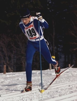 Einer der besten Langläufer im ganzen Allgäu und tragender Pfeiler der Langlaufschulmannschaft 1984: Robert Schilhansl - heute Mathematik- und Sportlehrer am Gymnasium.