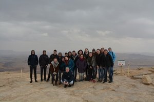 Die Deutsch-Israelische Delegationen 2017/18 in der legendären Wüstenfestung Masada.