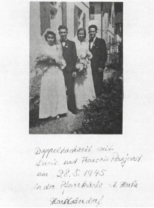 Deutsch-französische Doppelhochzeit: Claude und Rosa Auger sowie Luzie und François Ranjard heiraten.
