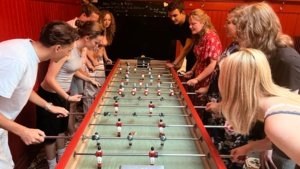 Ein Kicker-Tisch, wie gemacht für diesen Kurs!